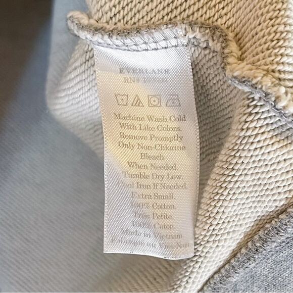 Everlane | Heather Gray Essential Crewneck Sweatshirt Long sleeve Cotton - Picture 6 of 6